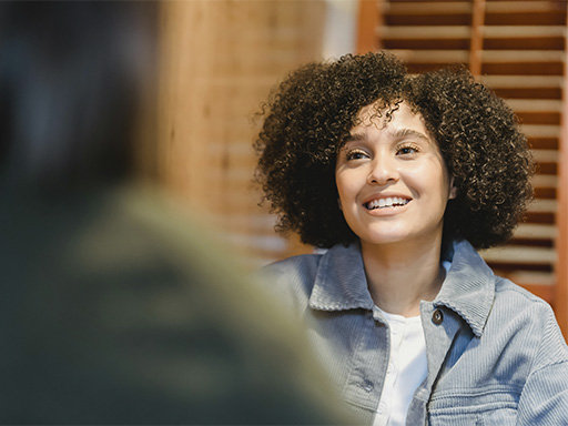 Woman opening up in therapy session, representing how depression treatment can help you reclaim your life.
